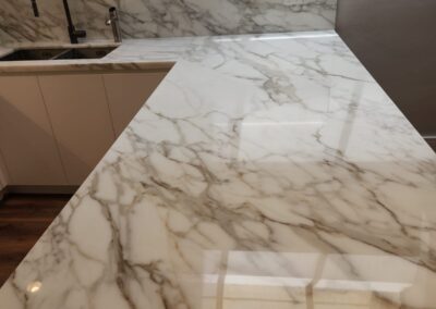 Marble benchtop restoration for a stunning kitchen in Coogee, Sydney.