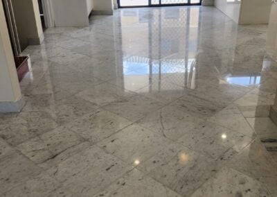 Polished floor after professional cleaning in Newtown, Sydney.